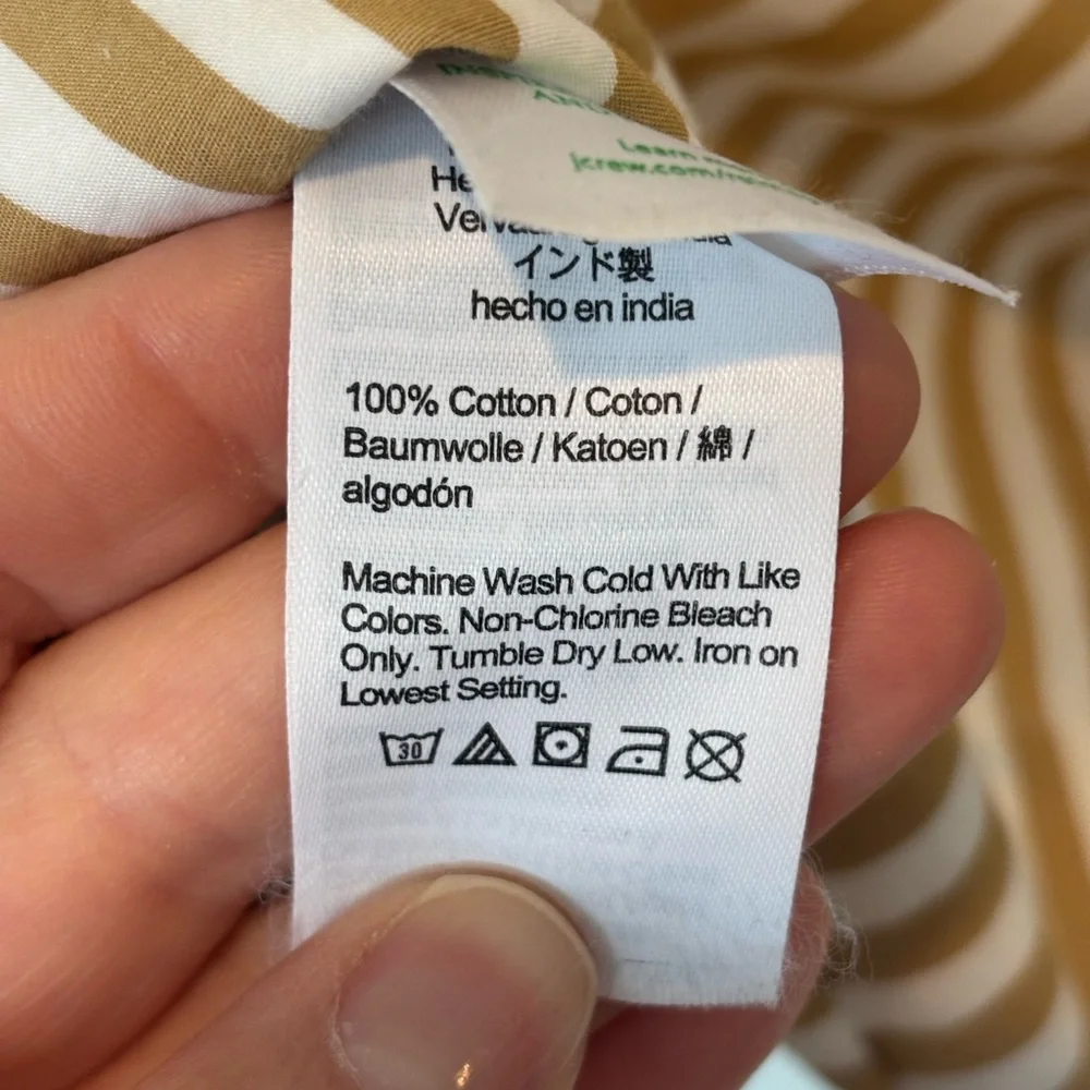 J. Crew Tan Sailor Cotton Collar Boxy Blouse Small - Picture 5 of 6